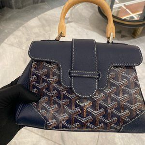 New 2023 Goyard Saigon Mini Souple Navy  - Hard to get color.